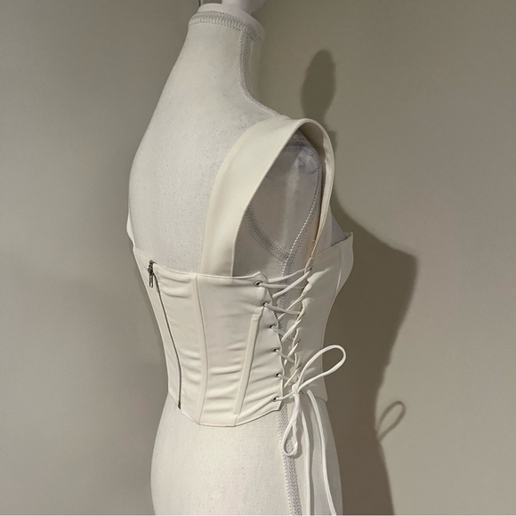 Edit by Nine Off White Cream Lace-Up Corset - Picture 2 of 3